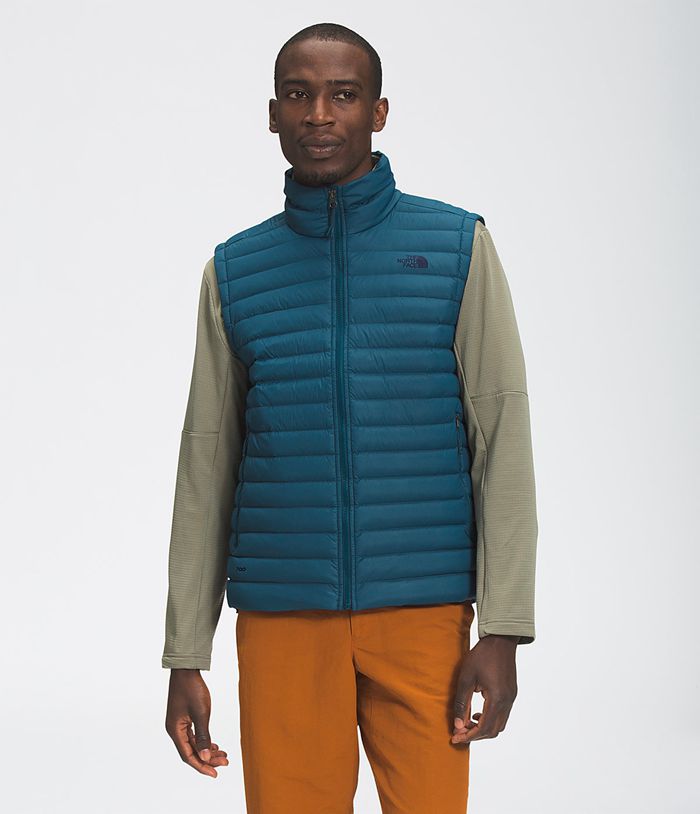 The North Face Mens Vests Stretch Down 571TNEYPD - Blue